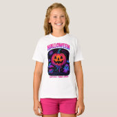 Halloween Spooky Vibes Retro Kleding Unieke Unisex T-shirt (Voorkant volledig)