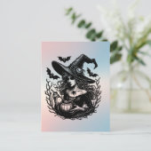 Halloween Spooky Witch Briefkaart (Staand voorkant)
