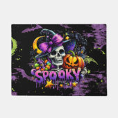 Halloween Spooky Witch Skeleton Deurmat (Voorkant)