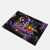 Halloween Spooky Witch Skeleton Deurmat (Schuin)
