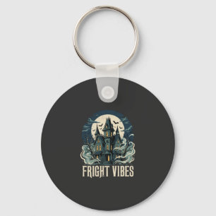 Halloween Spukhuis Angst Sfeer Ontwerp Sleutelhanger