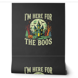 Halloween Spukhuis en Pompoen Boos Behang