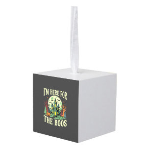 Halloween Spukhuis en Pompoen Boos Kubus Ornament