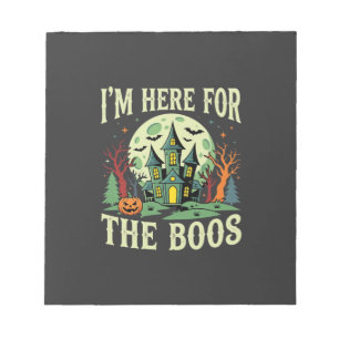 Halloween Spukhuis en Pompoen Boos Notitieblok