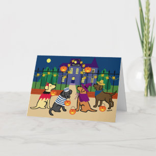 Halloween Spukhuis Labradors Kaart