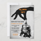 Halloween squelette main Invitation de la fête d'H (Devant)