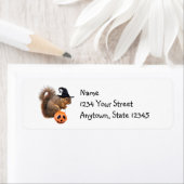 Halloween Squirrel Return Address Labels (Insitu)