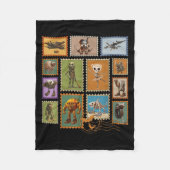 Halloween Stal Stamps Italian Brainrot Zombie Fleece Deken (Voorkant)