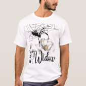 Halloween Stamp Collectie "Black Widow" T-shirt (Voorkant)