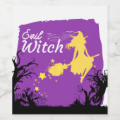 Halloween Stamp Collectie "Evil Witch" Wijn Etiket (Enkel label)