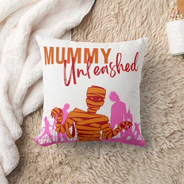 Halloween Stamp Collectie "Mummy Unleashed" Kussen (Deken)