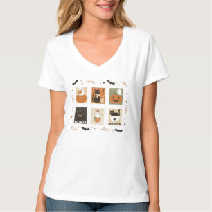 Halloween Stamp Panel T-Shirt – Schattigee Pinguïn