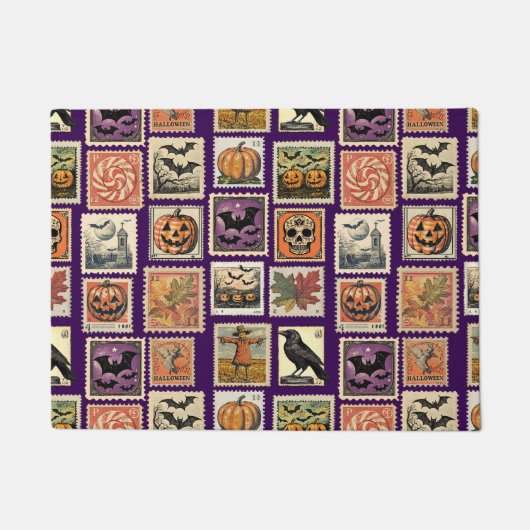 Halloween Stamp Pattern Doormat Deurmat (Voorkant)