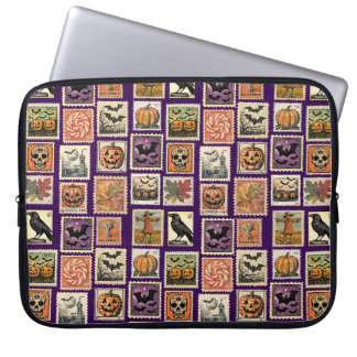 Halloween Stamp Pattern Laptop Hoesje Sleeve