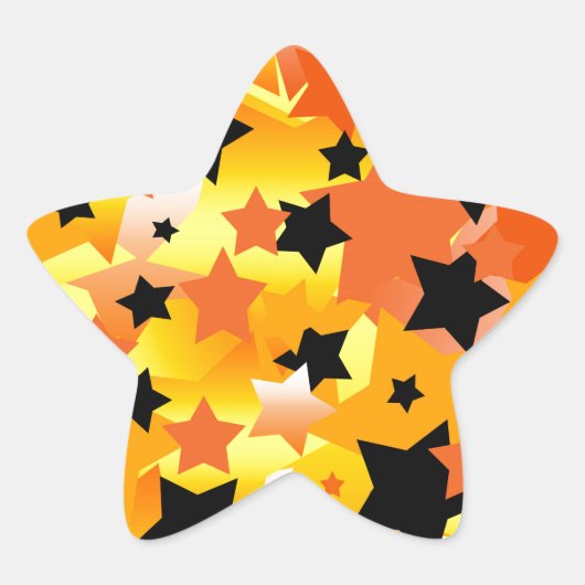 Halloween Stars Ster Sticker (Voorkant)