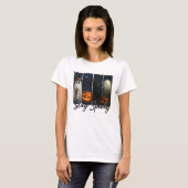 Halloween Stay Spooky Black Cat T-shirt (Voorkant volledig)