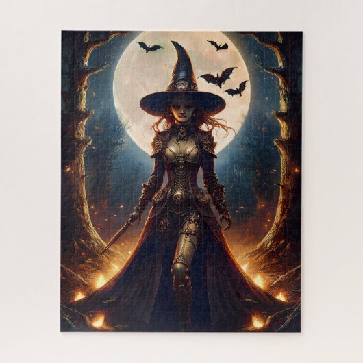 Halloween Steampunk Bosheks Legpuzzel (Verticaal)