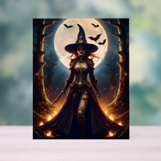 Halloween Steampunk Forest Witch Acryl Bord (Neutraal)