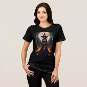 Halloween Steampunk Forest Witch Tri-Blend Shirt (Voorkant volledig)