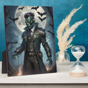 Halloween Steampunk Frankenstein-monster Fotoplaat