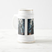 Halloween Steampunk Frankenstein's Monster Bierpul (Voorkant links)