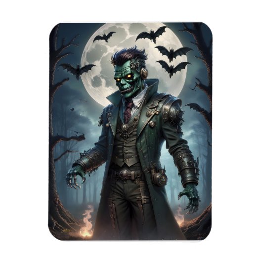 Halloween Steampunk Frankenstein's Monster Magneet (Verticaal)