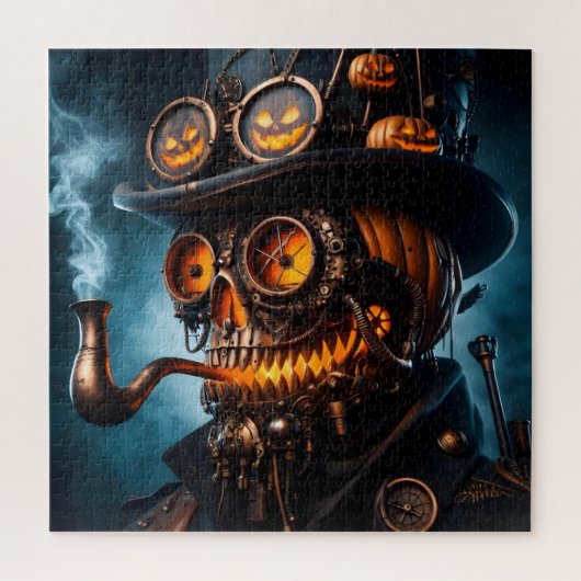 Halloween Steampunk Gothic Jack-O-Lantern Legpuzzel (Verticaal)