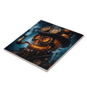 Halloween Steampunk Gotische Jack-O-Lantern Tegeltje (Zijkant)