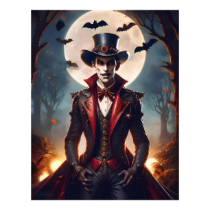 Halloween Steampunk Gotische Zombie Vampier Foto Afdruk