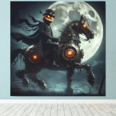 Halloween Steampunk Headless Horseman Canvas Afdruk (Insitu (Houten vloer))