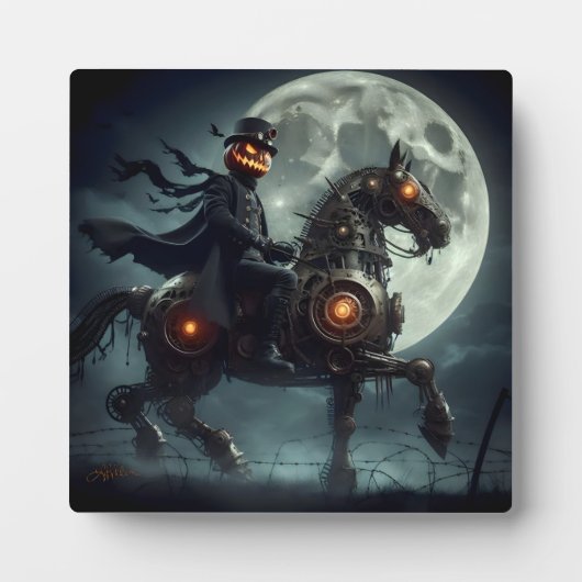 Halloween Steampunk Headless Horseman Fotoplaat (Voorkant)