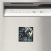 Halloween Steampunk Headless Horseman Magneet (Insitu (Vaatwasser))
