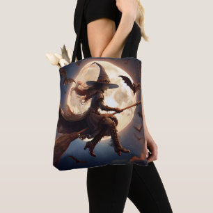 Halloween Steampunk Heks Maneschijn Vlucht Draagtas