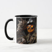 Halloween Steampunk Jack-O-Lantern Horseman Mok (Links)