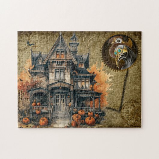 Halloween Steampunk Puzzel Legpuzzel (Horizontaal)