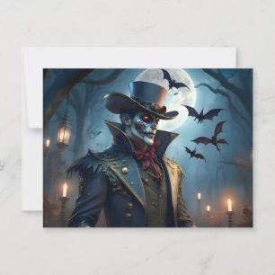 Halloween Steampunk Southern Gentleman Zombie Briefkaart