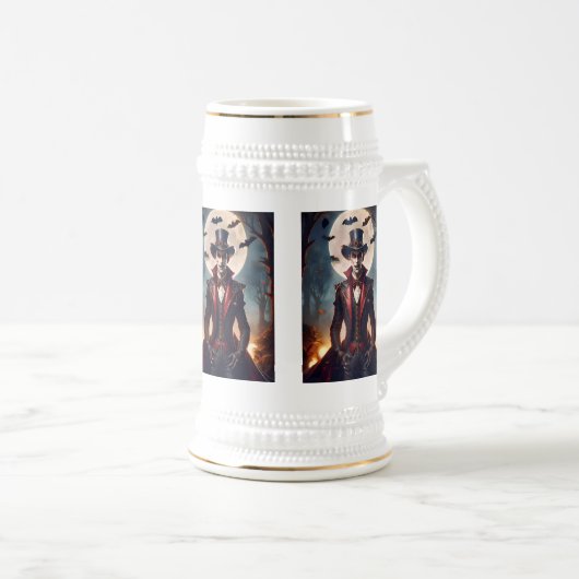 Halloween Steampunk Vampire Zombie Bierpul (Voorkant rechts)