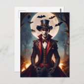 Halloween Steampunk Vampire Zombie Briefkaart (Voorkant / Achterkant)