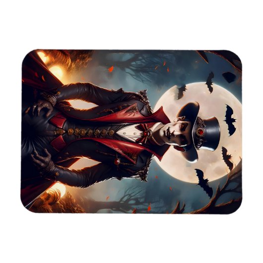Halloween Steampunk Vampire Zombie Magneet (Horizontaal)