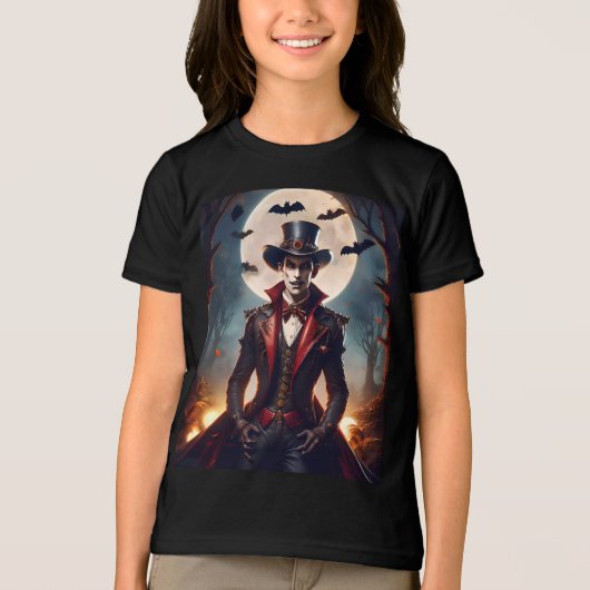 Halloween Steampunk Vampire Zombie Tri-Blend Shirt (Voorkant)