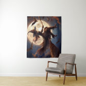 Halloween Steampunk Witch Moonlight Flight Wandkleed (In situ)