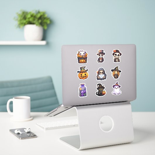 Halloween Sticker Bundle (Ordinateur portable sur le bureau)