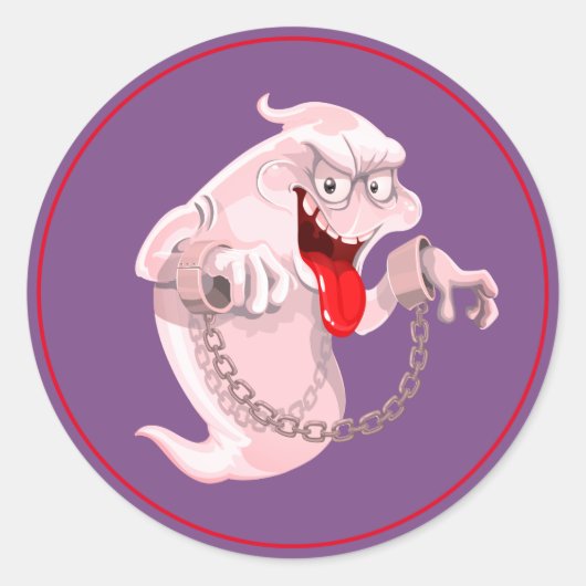 Halloween Sticker-Ghost Ronde Sticker (Voorkant)