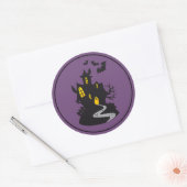 Halloween Sticker-Haunted House Ronde Sticker (Envelop)
