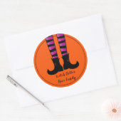 Halloween Sticker-heks Ronde Sticker (Envelop)