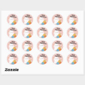 Halloween Sticker met roze Ghost en Snoep (Vel)