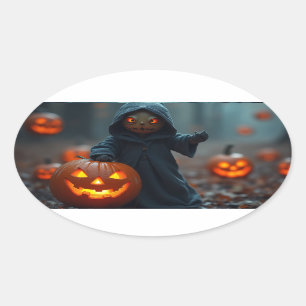 halloween-Sticker Ovale Sticker