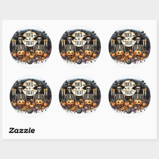 Halloween Stickers met Skeletten