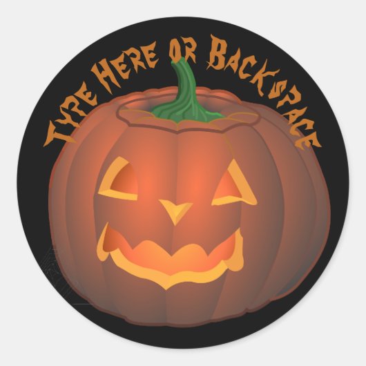 Halloween Stickers Personalized Pumpkin Stickers (Voorkant)