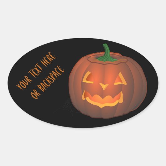 Halloween Stickers Personalized Pumpkin Stickers (Voorkant)